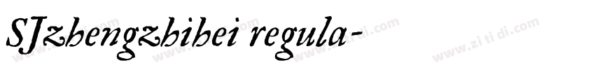SJzhengzhihei regula字体转换